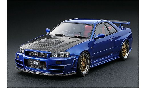 Nissan Skyline R34 1/18 Ignition Model Nismo GT-R Z-tune Bayside Blue IG0017 miniature